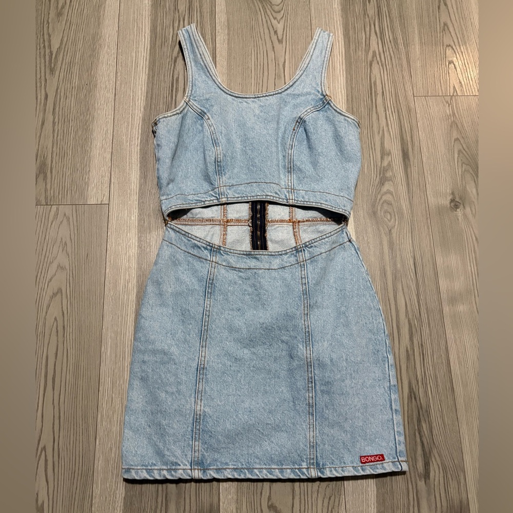 Vintage Bongo 90's Denim Mini Dress Size 5
